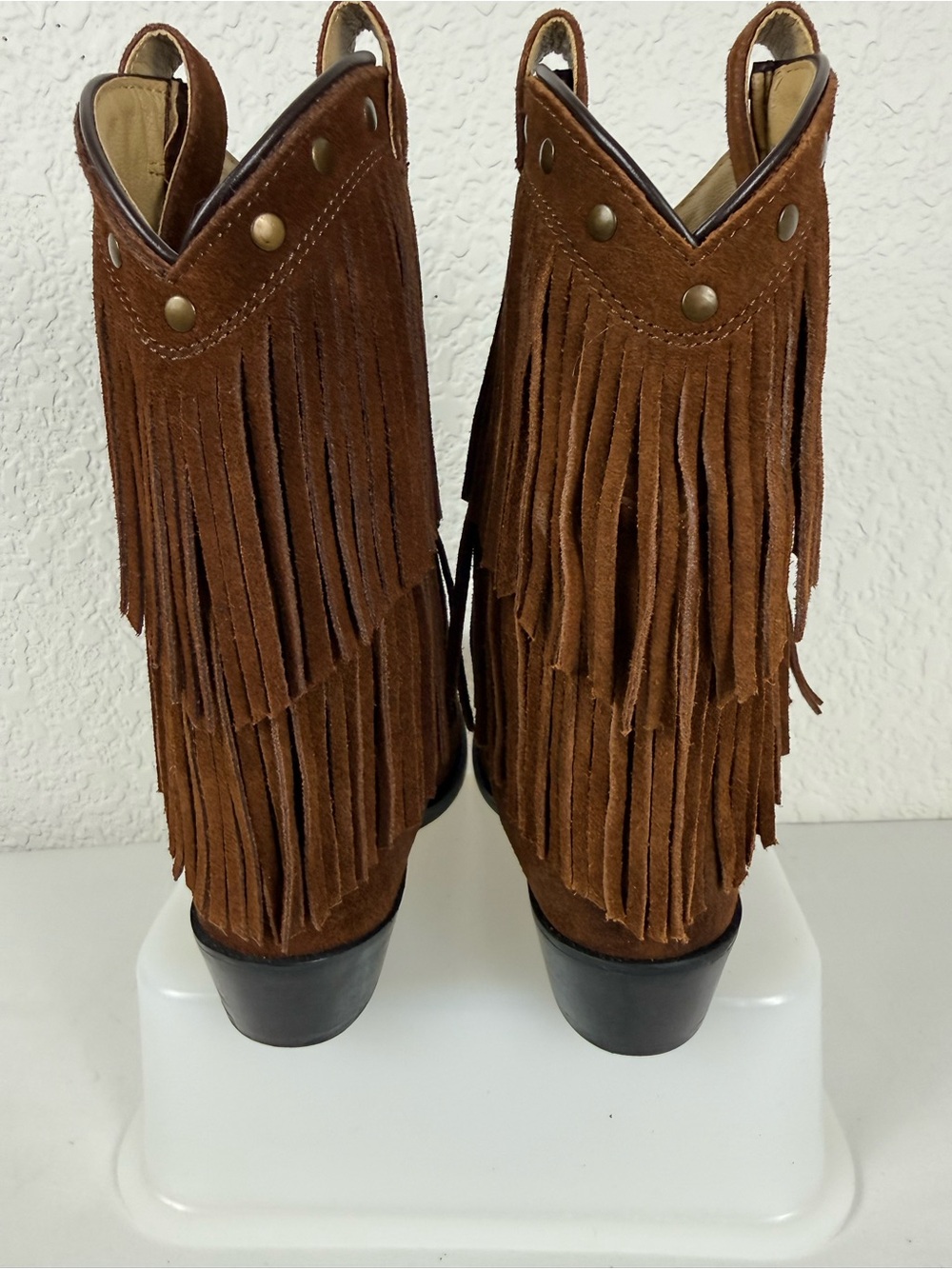 Shyanne | Brown Fringe Western Boots | Girls 2D | Snip Toe | Style 43514 - Picture 9 of 14